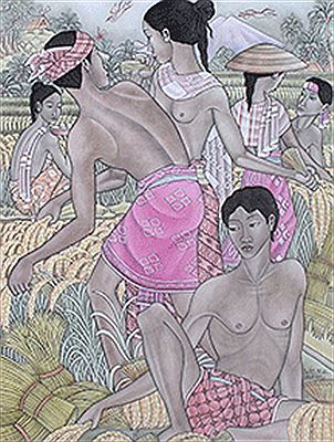 Panen Padi by Dewa Putu Bedil - Auction record, sale price, and art valuation. Compare with similar artists and explore comparable artworks.