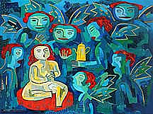 Gossip With Angel by Faizal - Auction record, sale price, and art valuation. Compare with similar artists and explore comparable artworks.