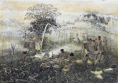 Sembhayang Dewi Sri by Fong Huang - Auction record, sale price, and art valuation. Compare with similar artists and explore comparable artworks.
