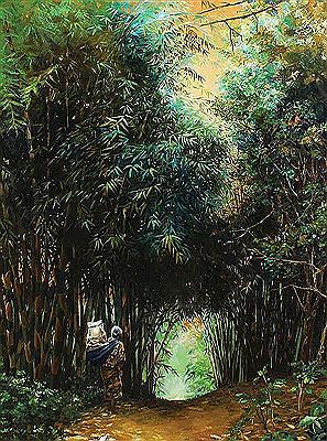 Walking through the bamboo forest by Poppy Drews-Liem - Auction record, sale price, and art valuation. Compare with similar artists and explore comparable artworks.