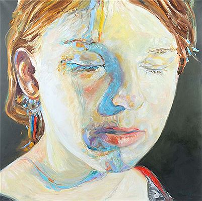 "Aus einem Ort tiefen Friedens", Porträt eines Mädchens in meditativer Haltung by David Gericke - Auction record, sale price, and art valuation. Compare with similar artists and explore comparable artworks.