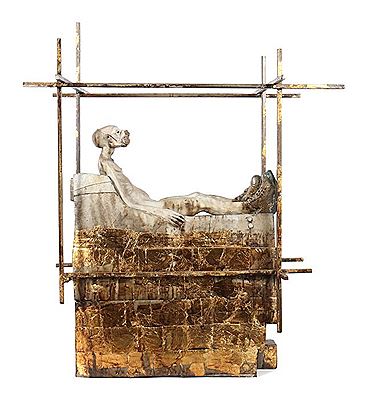 "Der Spurensucher", vollplastische Figur eines liegenden männlichen Aktes mit Atemmaske und Stiefeln über einer architektonischen Konstruktion by David Gericke - Auction record, sale price, and art valuation. Compare with similar artists and explore comparable artworks.