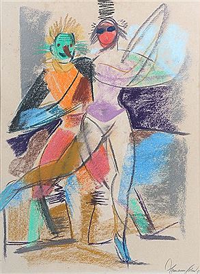 "Maskiertes Tanzpaar im Pas de Deux" by Hermann Sohn - Auction record, sale price, and art valuation. Compare with similar artists and explore comparable artworks.