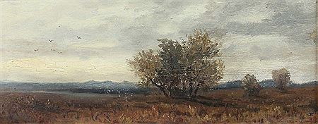 "Herbstlandschaft mit Baumgruppen"