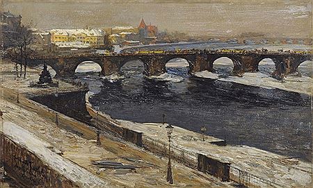"Augustusbruecke - Dresden". Um 1895- 1898