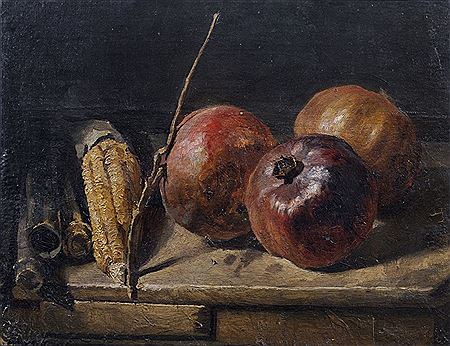 "Granataepfel u[nd]. Maiskolben"
