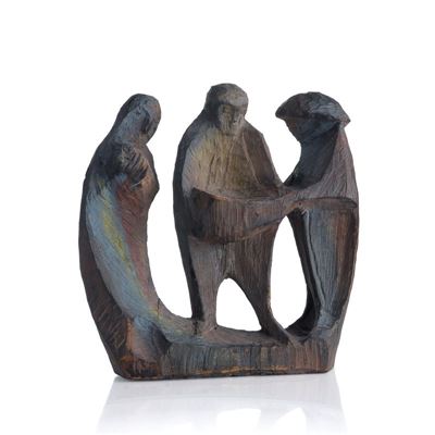 Auf der Flucht nach Ägypten (Am Kontrollpunkt). 1961 by Friedrich Press - Auction record, sale price, and art valuation. Compare with similar artists and explore comparable artworks.
