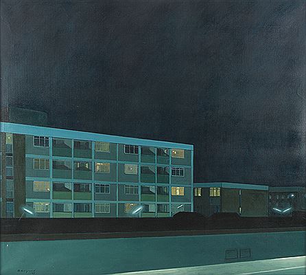 Night in the residential area