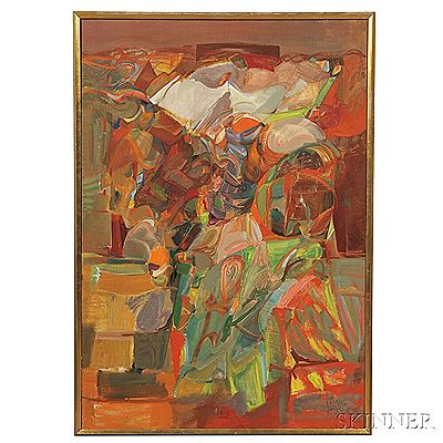 Untitled Abstract by Jack Wolfe - Auction record, sale price, and art valuation. Compare with similar artists and explore comparable artworks.