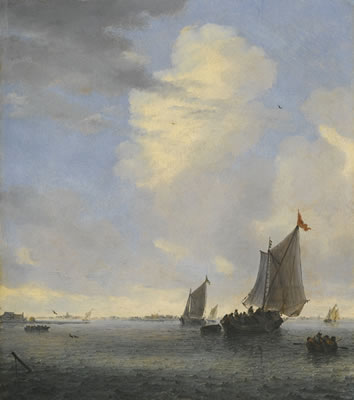 WIJDSCHIP AND OTHER SMALL DUTCH VESSELS AT THE MOUTH OF AN ESTUARY by Salomon van Ruysdael - Auction record, sale price, and art valuation. Compare with similar artists and explore comparable artworks.