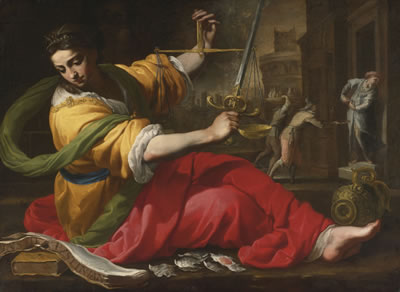 ALLEGORY OF JUSTICE by Bernardino Mei - Auction record, sale price, and art valuation. Compare with similar artists and explore comparable artworks.