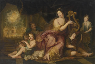 ALLEGORY OF MUSIC (A PORTRAIT OF MME. DE MAINTENON WITH THE NATURAL CHILDREN OF LOUIS XIV)