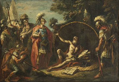 ALEXANDER AND DIOGENES by Gaspare Diziani - Auction record, sale price, and art valuation. Compare with similar artists and explore comparable artworks.