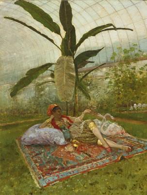 DANS LA SERRE (INDOLENCE) by Giovanni Battista Filosa - Auction record, sale price, and art valuation. Compare with similar artists and explore comparable artworks.