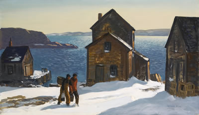 FISH HOUSES, WINTER DAY