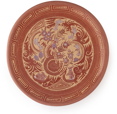 Santa Clara Polychrome Plate by Grace Flower - Auction record, sale price, and art valuation. Compare with similar artists and explore comparable artworks.