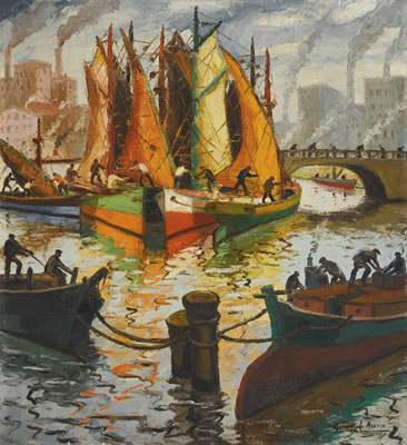 VELEROS AL SOL by Benito Quinquela Martin - Auction record, sale price, and art valuation. Compare with similar artists and explore comparable artworks.