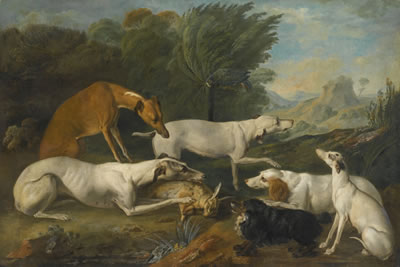 DOGS IN A LANDSCAPE WITH THEIR CATCH by Jacques-Charles Oudry - Auction record, sale price, and art valuation. Compare with similar artists and explore comparable artworks.