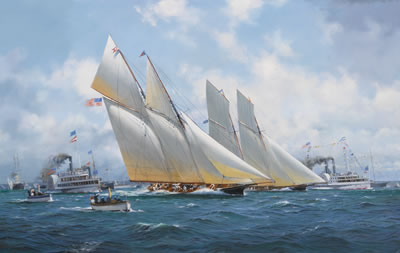 AMERICA'S CUP, 1870, MAGIC VERSUS CAMBRIA by David Brackman - Auction record, sale price, and art valuation. Compare with similar artists and explore comparable artworks.