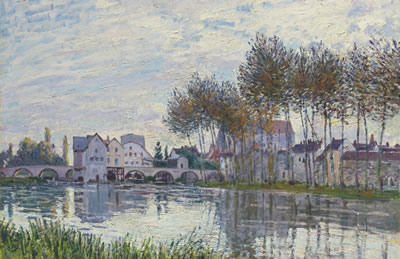 MORET AU COUCHER DU SOLEIL, OCTOBRE