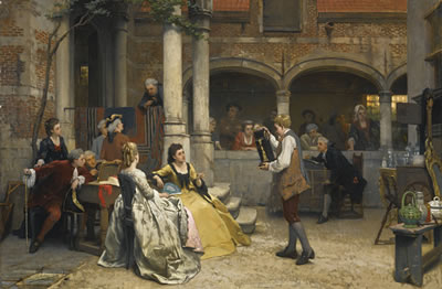 AT THE AUCTION by Auguste Serrure - Auction record, sale price, and art valuation. Compare with similar artists and explore comparable artworks.