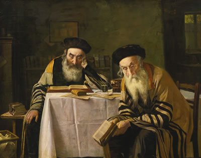 RABBIS AT A TABLE