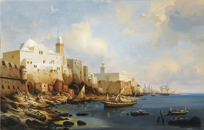 THE PORT OF ALGIERS, WITH THE JAMAA AL-JDID AND JEMAA KEBIR MOSQUES