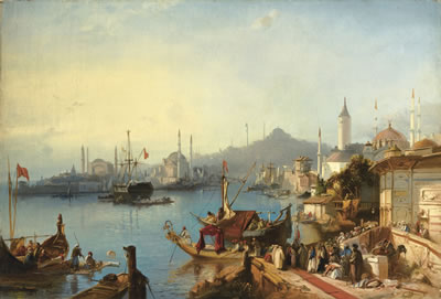THE ARRIVAL OF SULTAN ABDÜLMECID AT THE NUSRETIYE MOSQUE