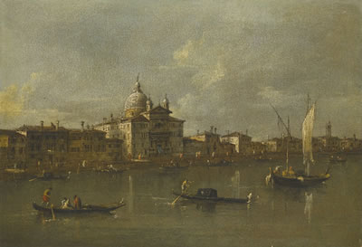 VENICE, A VIEW TOWARDS THE GIUDECCA AND THE CHURCH OF LE ZITELLE