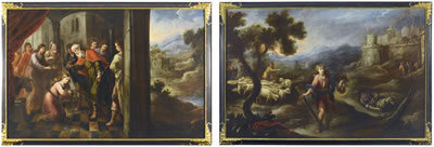 SAMUEL ANOINTS DAVID; DAVID TRIUMPHS OVER GOLIATH by Francisco Antolinez Y Sarabia - Auction record, sale price, and art valuation. Compare with similar artists and explore comparable artworks.