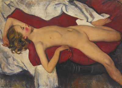 Sample artwork by Zinaida Evgenievna Serebriakova (1884 - 1967), known for nude female figure, landscape, portrait and peasant genre painting - View similar artists and auction records