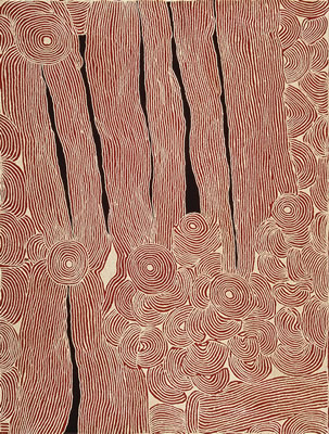 Sample artwork by Ningura Naparrula (c.1928 - 2013), known for aboriginal painting - View similar artists and auction records