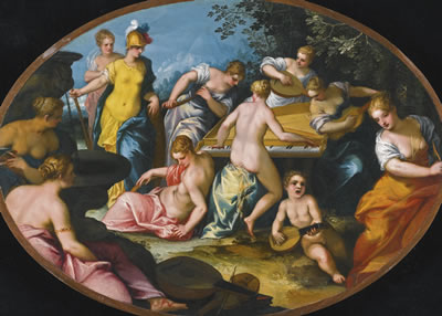 MINERVA AND THE NINE MUSES