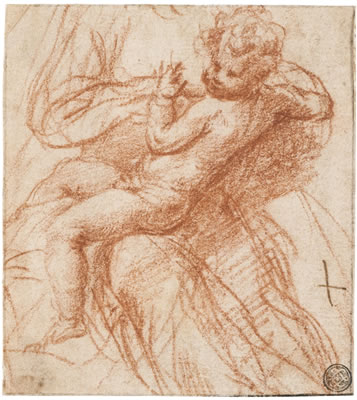 RECTO: THE MADONNA AND CHILD; VERSO: SKETCHES FOR THREE FIGURES