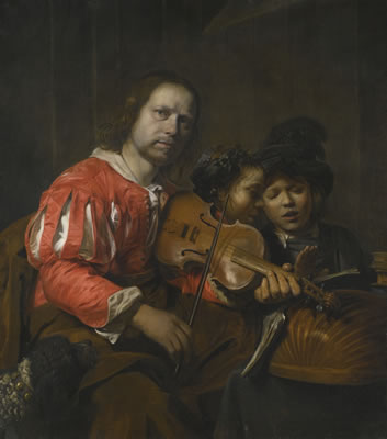 A VIOLIN PLAYER ACCOMPANYING TWO YOUNG SINGERS by Jan de Bray - Auction record, sale price, and art valuation. Compare with similar artists and explore comparable artworks.