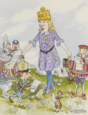 ALICE AND HER FRIENDS by Charles Folkard - Auction record, sale price, and art valuation. Compare with similar artists and explore comparable artworks.