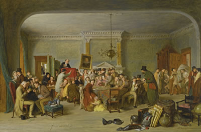 A SALE ON THE PREMISES by George Smith - Auction record, sale price, and art valuation. Compare with similar artists and explore comparable artworks.