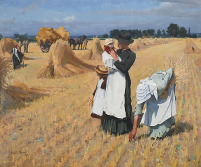Sample artwork by Alexander Mann (1853 - 1908), known for genre, landscape, figure - View similar artists and auction records