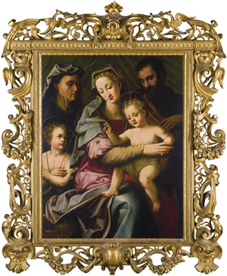 THE HOLY FAMILY WITH ST ELIZABETH AND THE YOUNG ST JOHN THE BAPTIST