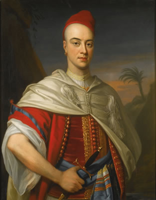 PORTRAIT OF A GENTLEMAN IN MOROCCAN DRESS, PROBABLY JOHN MONTAGU, 2ND DUKE OF MONTAGU (1690-1749)