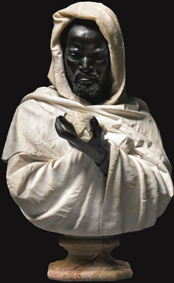 BUST OF OTHELLO, THE MOOR OF VENICE by Pietro Calvi - Auction record, sale price, and art valuation. Compare with similar artists and explore comparable artworks.