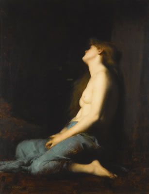 LA MAGDELEINE by Jean-Jacques Henner - Auction record, sale price, and art valuation. Compare with similar artists and explore comparable artworks.