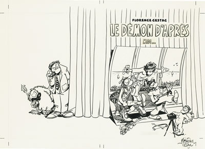Sample artwork by Florence Cestac (Born 1949), known for comic illustration - View similar artists and auction records