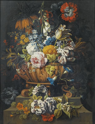 NATURES MORTES AUX VASES DE FLEURS (pair)