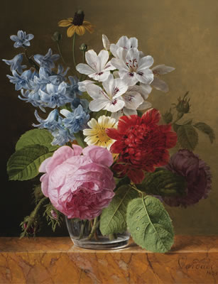 BOUQUET DE FLEURS DANS UN VERRE