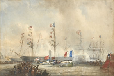 LE DÉBARQUEMENT DE LOUIS-PHILIPPE À GOSPORT LE 7 OCTOBRE 1844