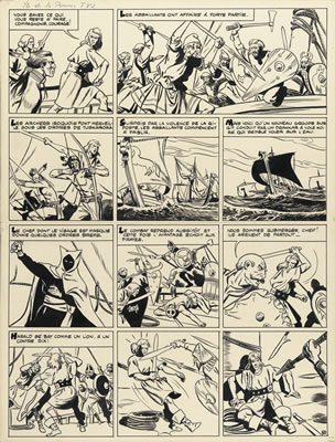 Sample artwork by Fred & Liliane Funcken (1921/1927 - 2013/2015), known for collaborative comics - View similar artists and auction records