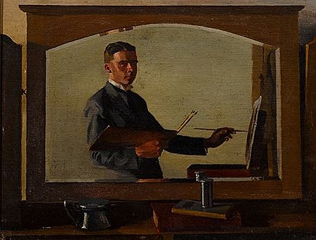 Self-Portrait at Julian Ashton's, c. 1925/26