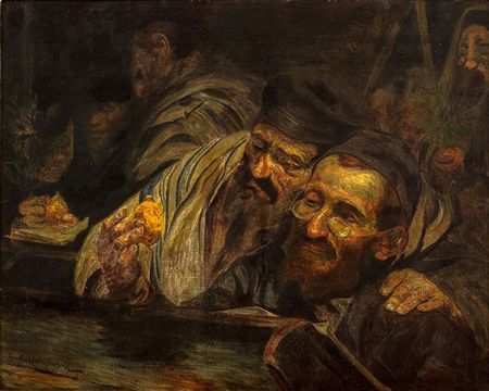 The Jews during the feast of Tabernacles (Sukkot)