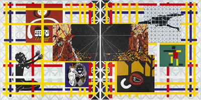 Home Decor (Preston + De Stijl = Citizen) Men with Weapons 1997 (diptych)